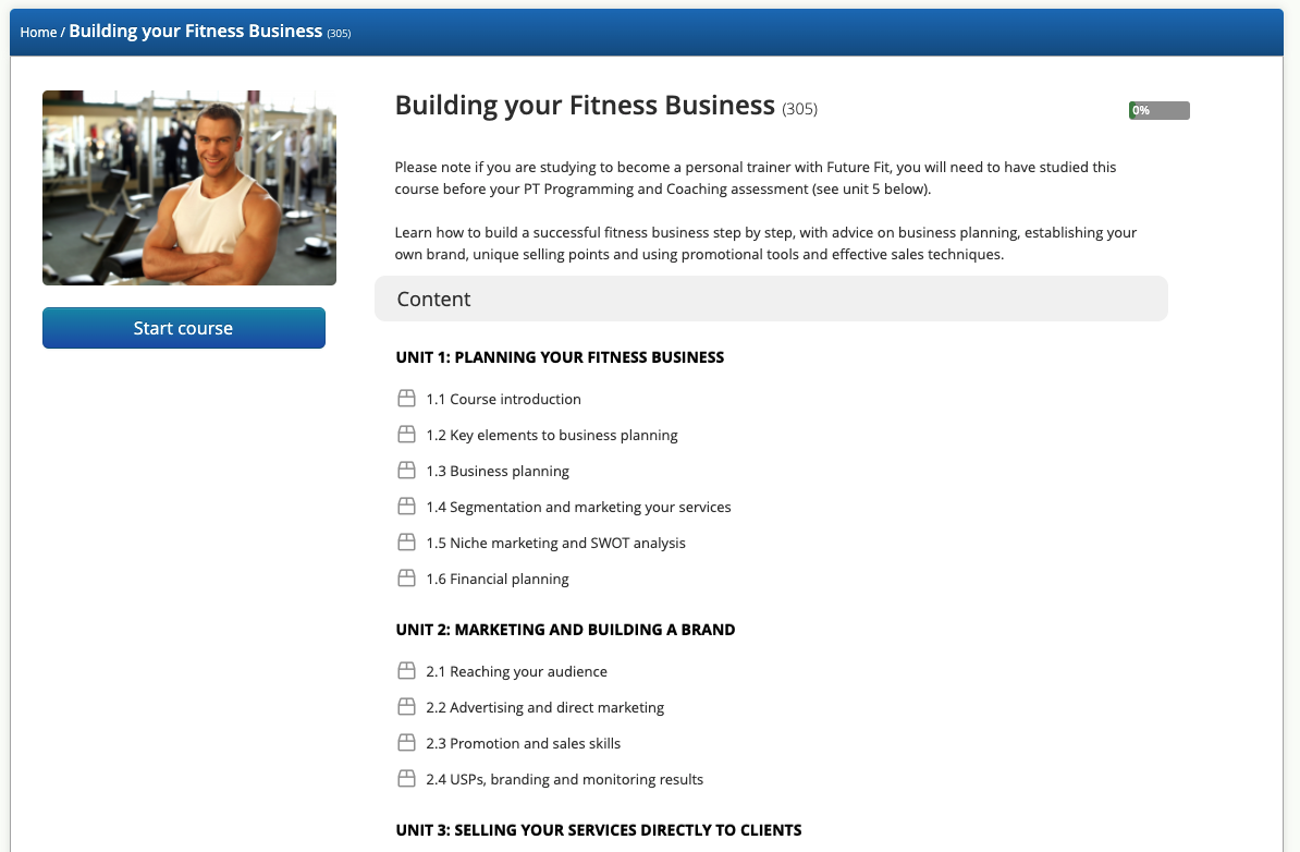 Building your fitness business - future fit