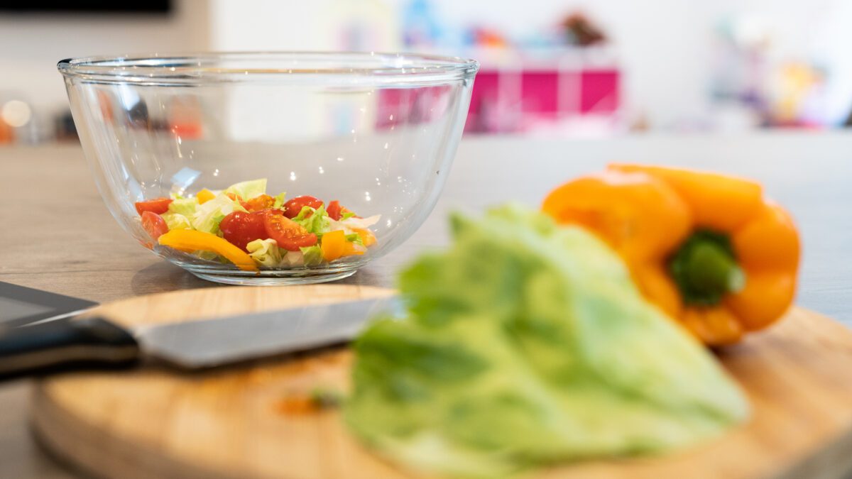 Nutrition coach prepped a salad