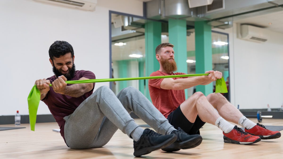 Students in a core training class