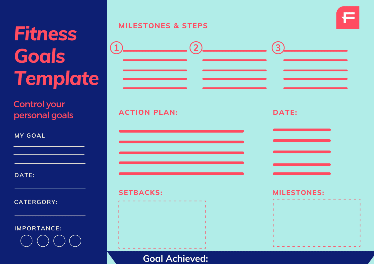 Fitness Goal Setting Template