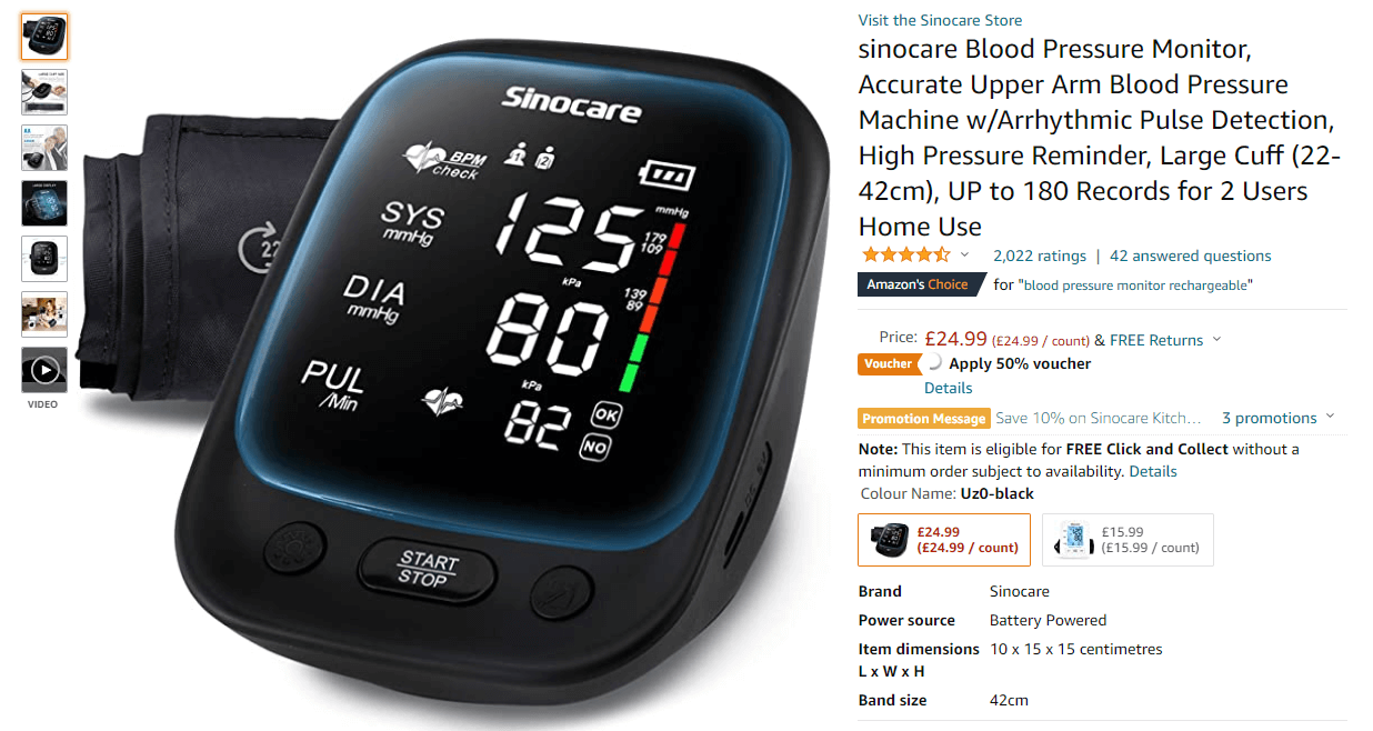 Personal trainers blood pressure monitor