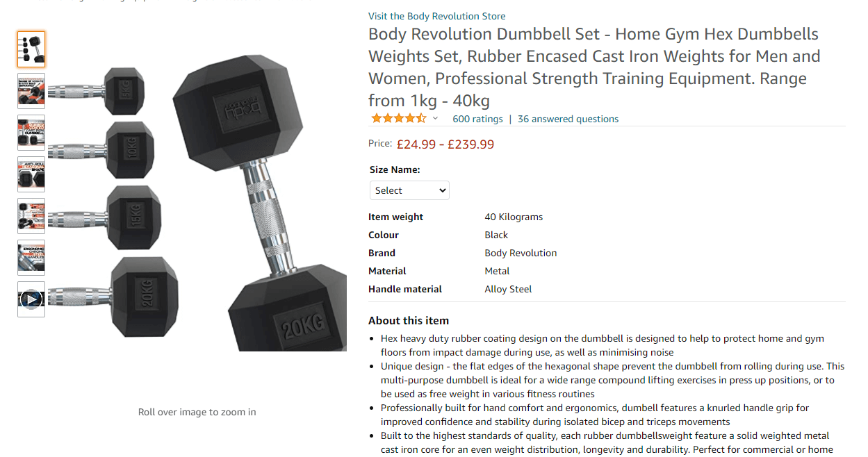 Personal trainers dumbbells