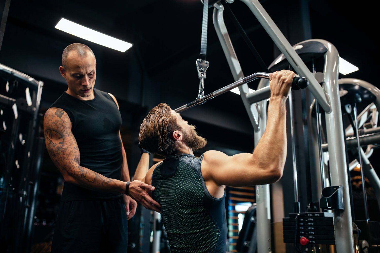 Strength training in a gym