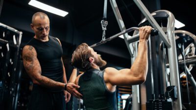 Strength training in a gym
