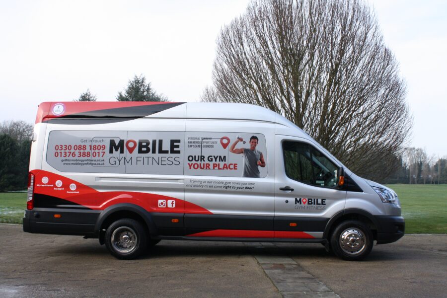 Mobile gym fitness van