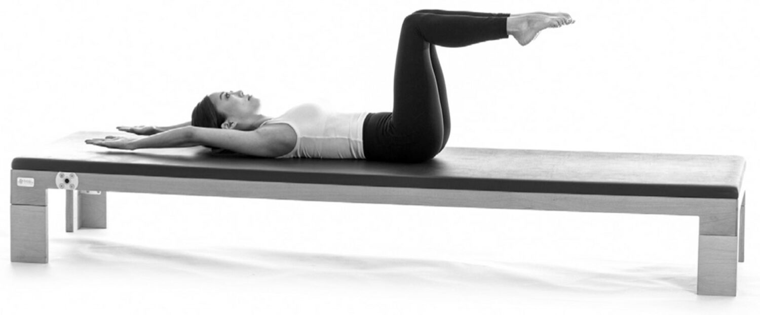 The hundred pilates movement setup