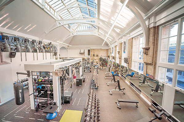 The interior of a Jubilee Hall Trust gym