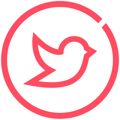 Twitter icon in pink